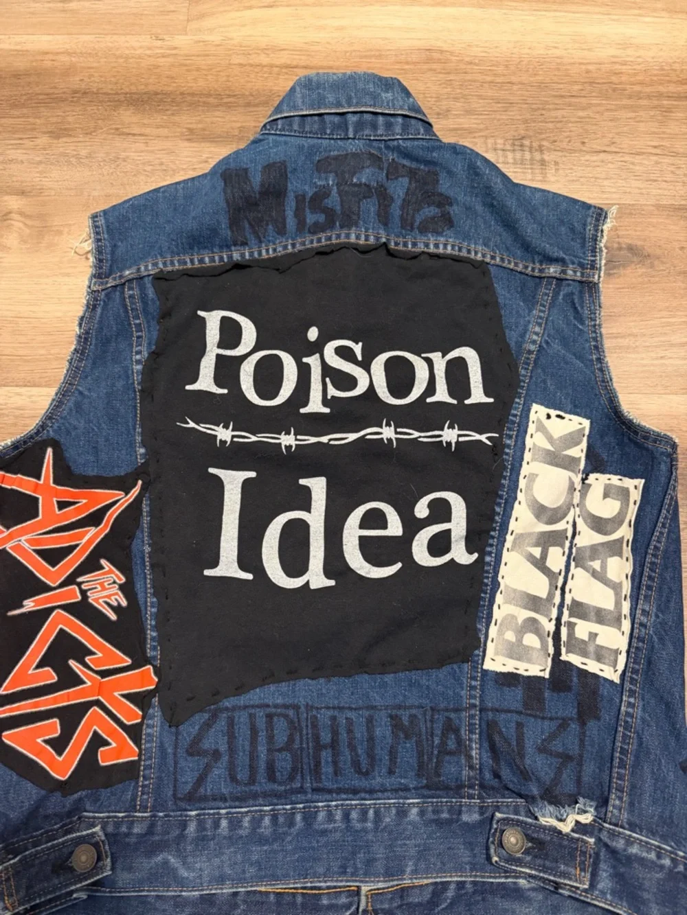 Vintage 1960s 70s Levi’s Type 3 Jacket Biker Punk Cutoff Vest Button 526 Sz 42